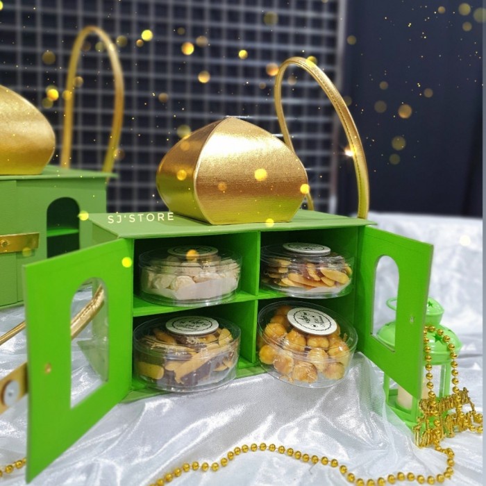 

Box kue kering hampers lebaran idul fitri parcel makanan - 4 pak