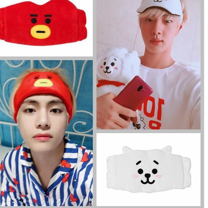 ELFYDO -  Penutup Mata Tidur Karakter BT21 Eye Mask Sleeping BTS Kpop Lembut Lucu Murah Import