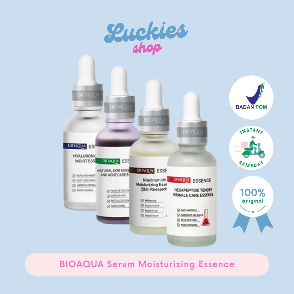 BPOM BIOAQUA Serum Moisturizing Essence 30ml Niacinamide Hyaluronic Acid Acne Care Pencerah Wajah BIO AQUA