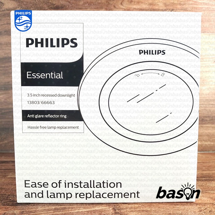 PHILIPS 66663 Nickel | Rumah Lampu 3.5&quot; Downlight Recessed E27