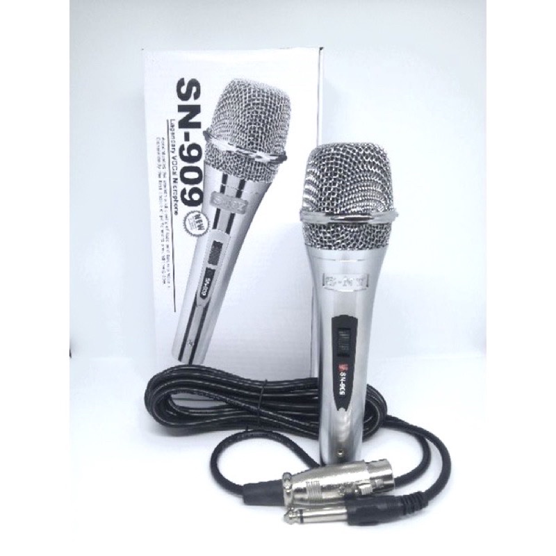 MIC MICROPHONE MIK KABEL SONY SN-909 SN 909 SILVER