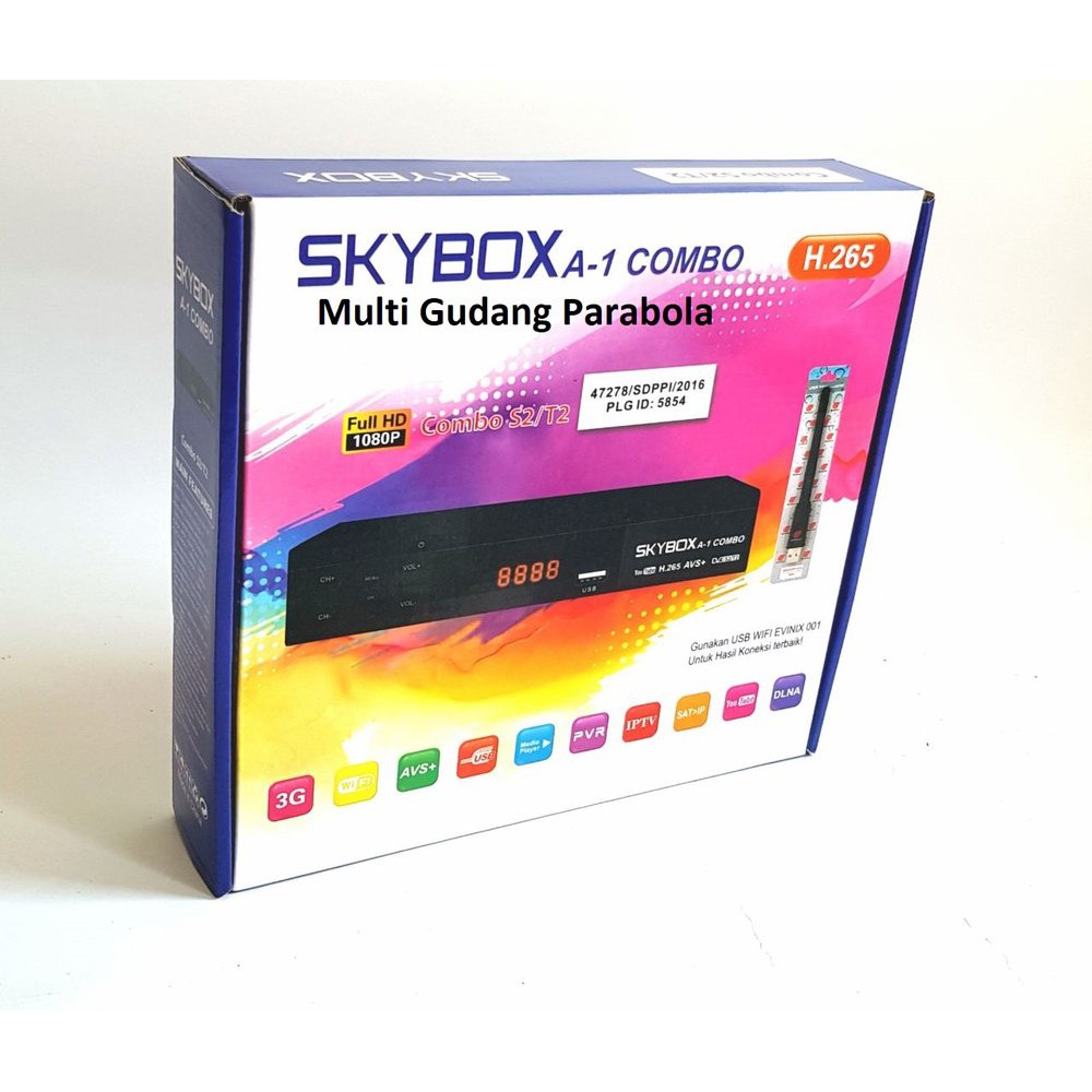 Promo  Receiver Skybox A1 Combo  DVB S2 &amp; T2 HEVC 265