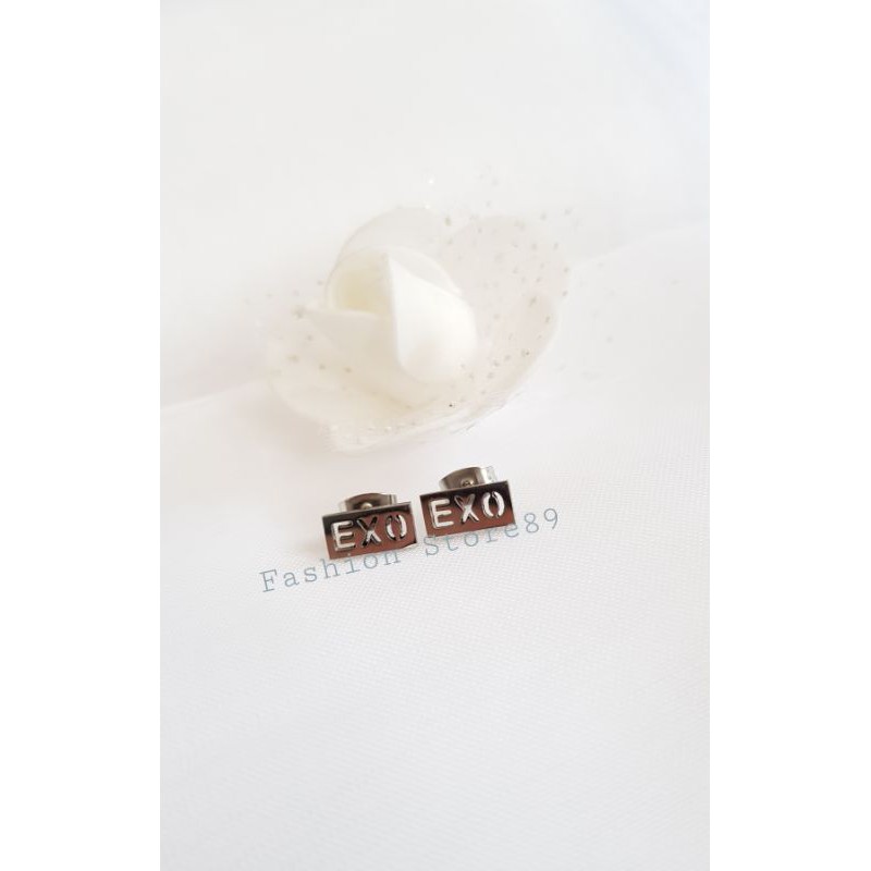 Anting tusuk Exo titanium Gold White import antikarat Selama nya ATP2