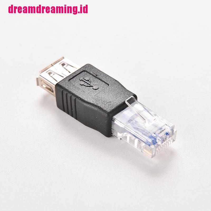 Adapter Socket LAN Ethernet Router Plug Jaringan Dreamdreaming / RJ45 Male Ke USB AF A