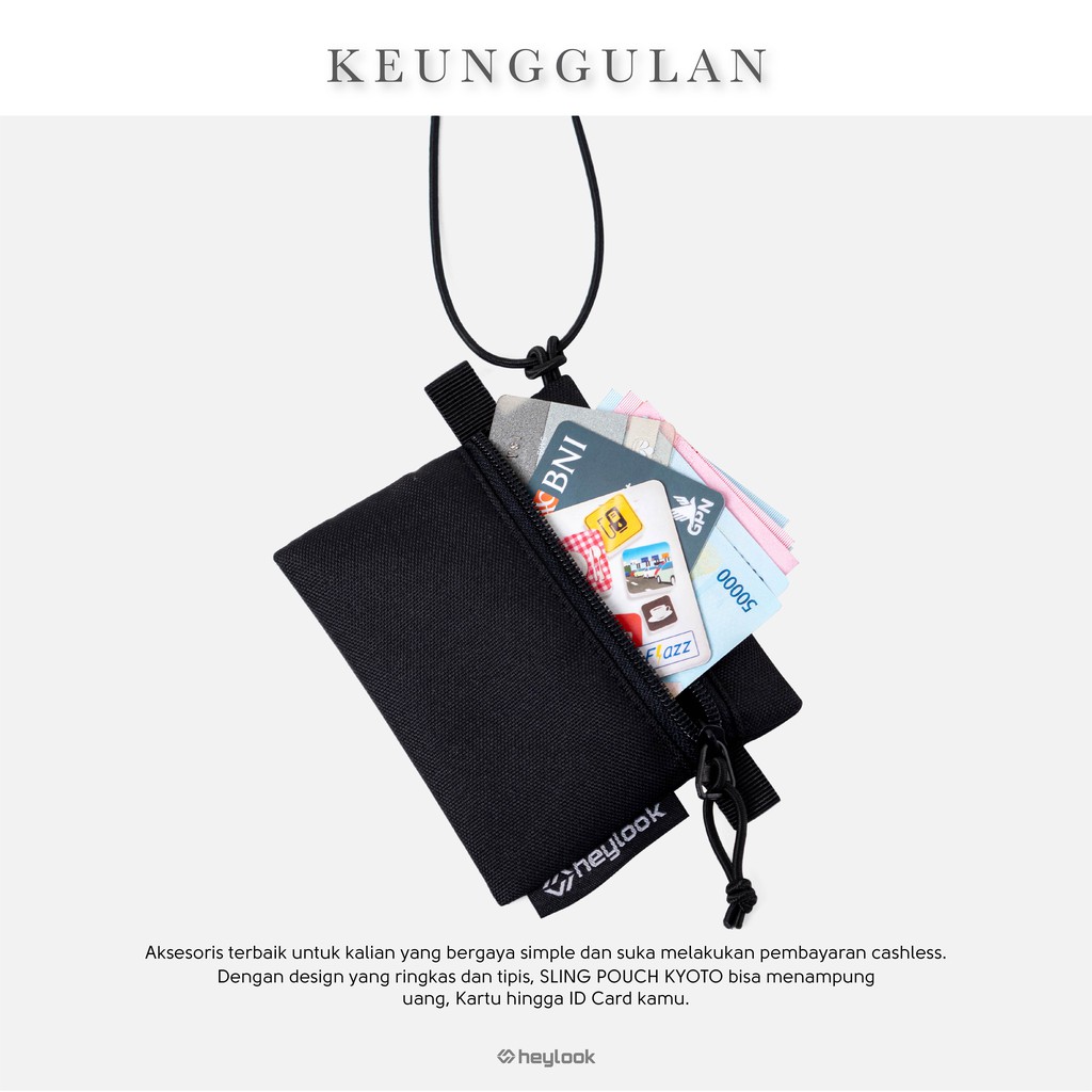 HEYLOOK Project - Sling Pouch KYOTO Pouch Mini Wallet Dompet Kartu Neckbag Dompet Coin Sling Bag Pouch Mini