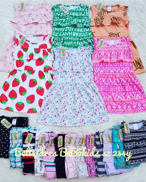 Aneka dress anak bobokids size kids 2345y per 10 motif random-1