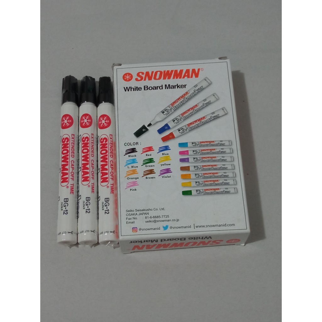 

[ECER] SPIDOL WHITEBOARD MARKER SNOWMAN BG12