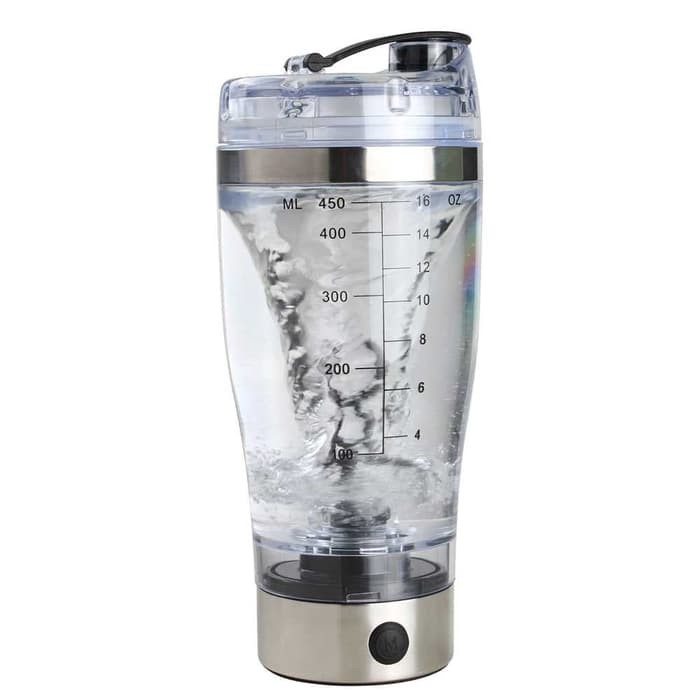 Botol Minum Protein Electric Shaker Portable Otomatis 450ml
