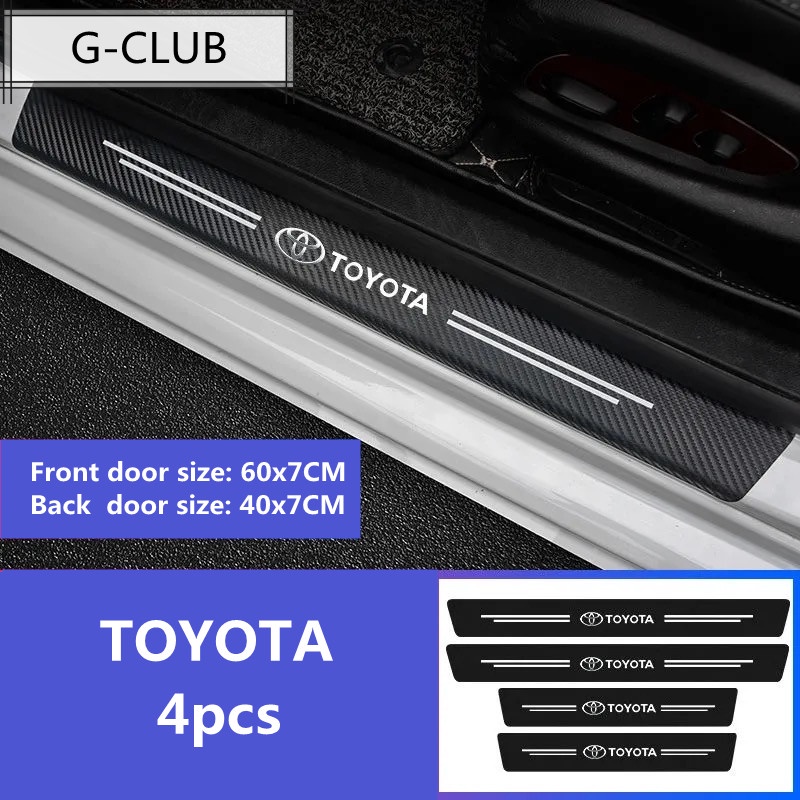 G-club Stiker Strip Carbon Fiber Pelindung Pintu Mobil Untuk Toyota