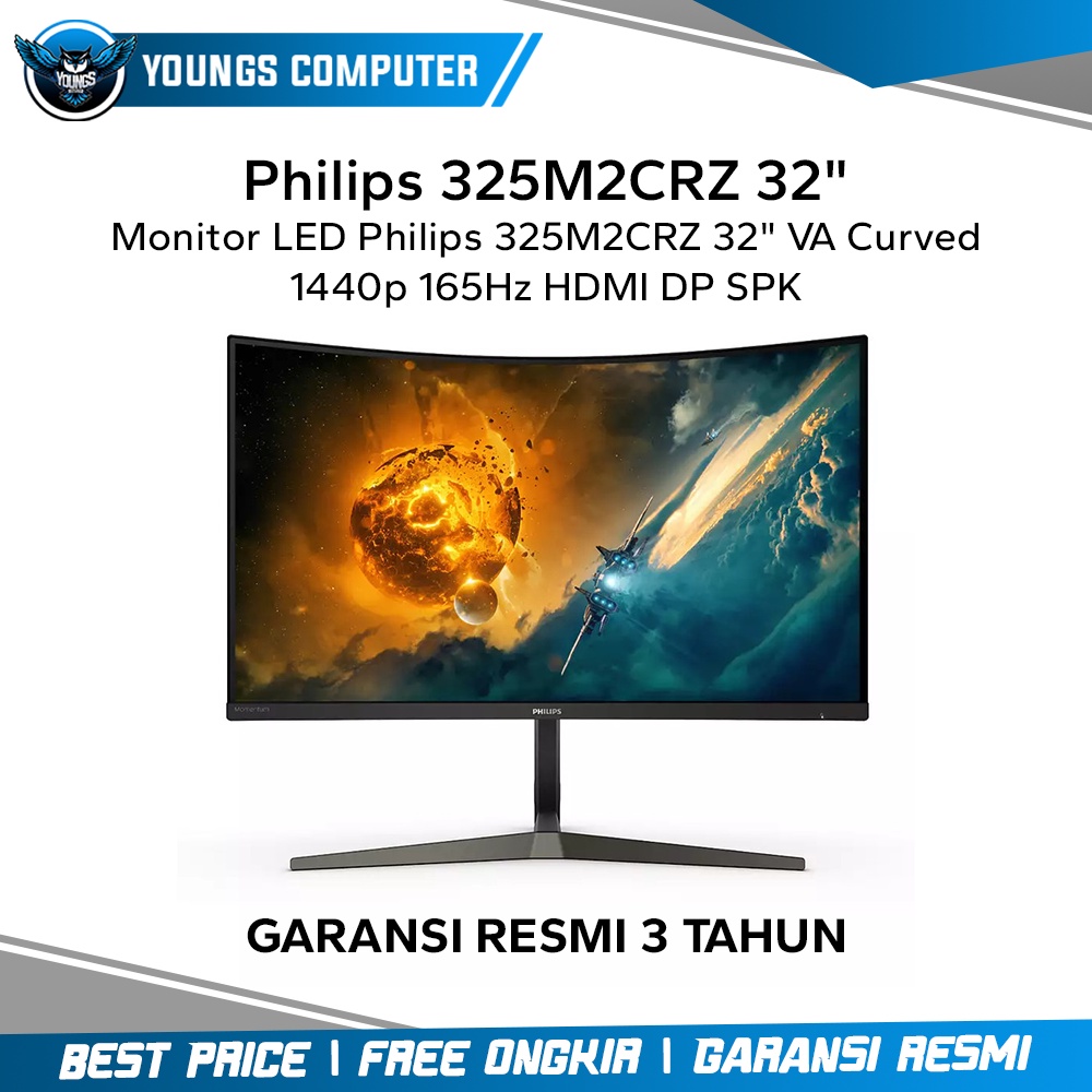 LED Monitor PHILIPS 325M2CRZ/70 32&quot; Curved 1000R WQHD 165Hz 1ms Speker