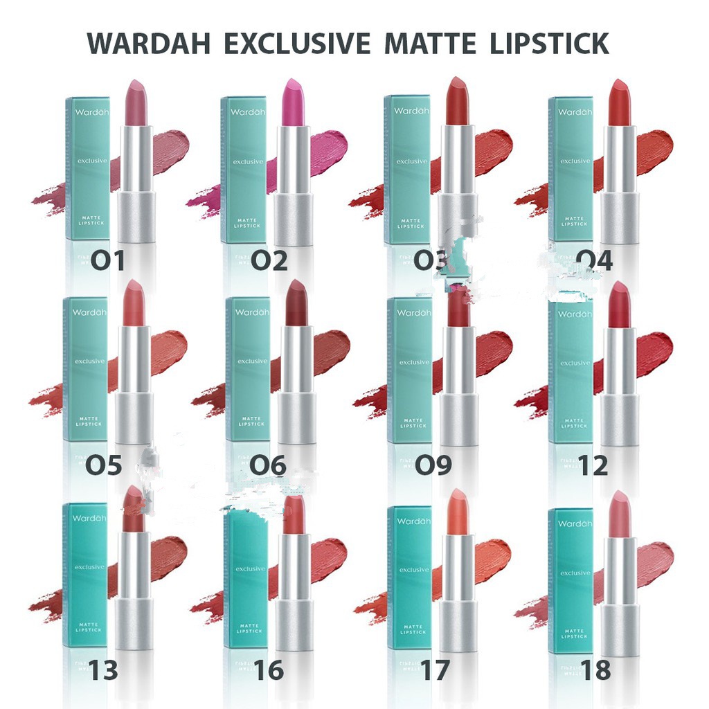 Wardah Exclusive Matte Lipstick (Kemasan Hijau Tua) (VIC)