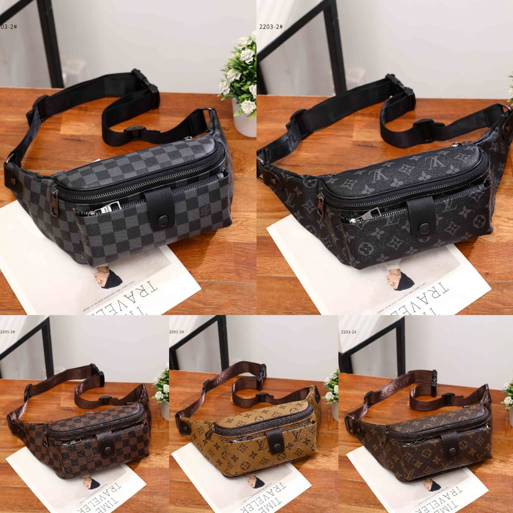 Tas Louis Vuitton Leather Bumbag / Waist Bag 2203-2