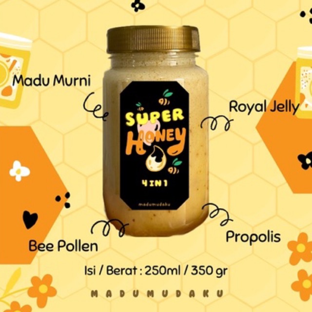 

MADU SUPER 4 in 1 CLOVER HONEY 250 ml