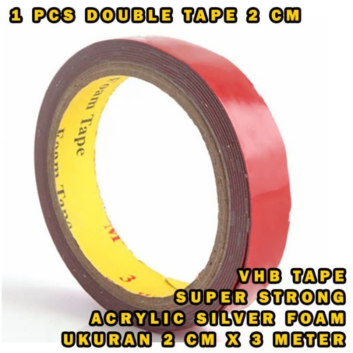 

perekat 3m double tape foam universal 2cm x 3meter