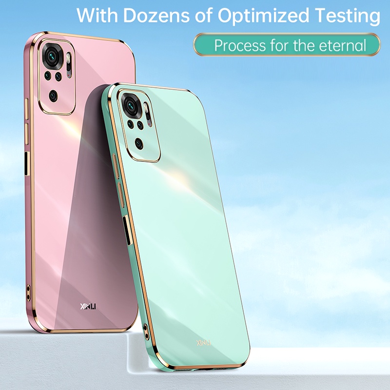 Soft Case Bahan Karet 6D Bentuk Persegi Untuk Redmi 10C Redmi Note 11 Note 11s 10S Note 10 Redmi10 9 9A 9T  9 9s 8 7