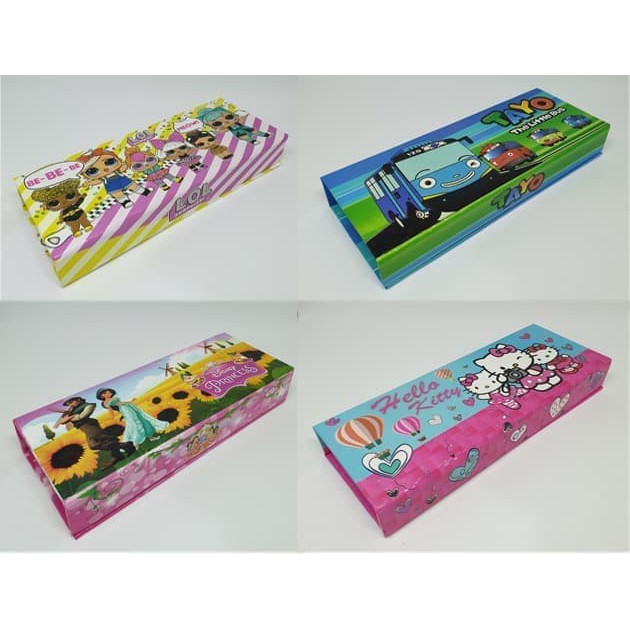 

Kotak Pensil Karton Motif Hellokitty, LOL, Tayo, Disney Princess- Alat tulis Motif