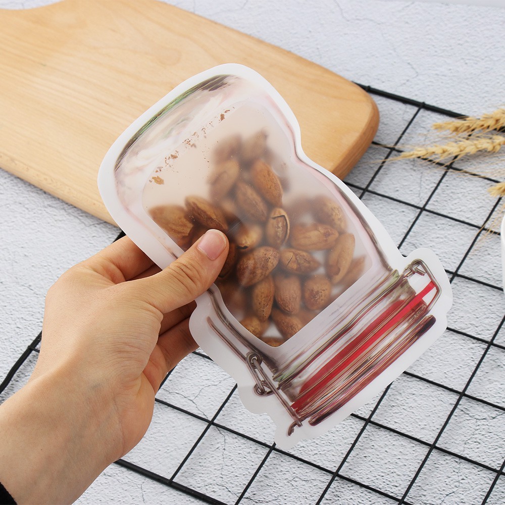 IYA DU16 MASON JAR PVC PLASTIC ZIPPER BAG