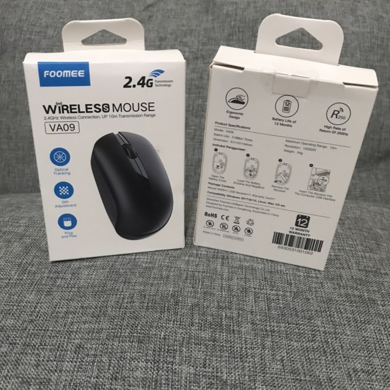 MOUSE WIRELESS TANPA KABEL HIGH RATE 2.4 GHz CONNECTION PLUG n PLAY BUKAN LOGITECH B175