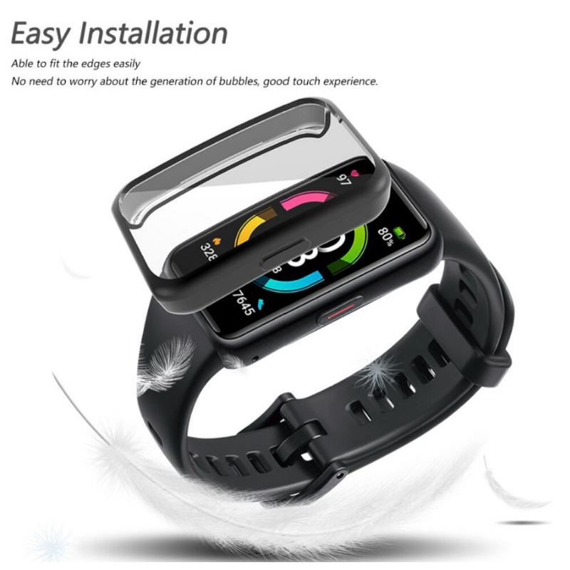 BUMPER SOFT TPU CASE HUAWEI HONOR BAND 6 7 PRO SOFT SILICONE SILIKON SILICON SHELL CASING COVER SCREEN PELINDUNG BODY PROTECTOR HUAWEI BAND 6 7 PRO GELANG PINTAR SMART WATCH BAND 6 7 SMARTWATCH SMARTBAND HUAWEI HONOR BAND 7 6 ANTI GORES PELINDUNG LAYAR