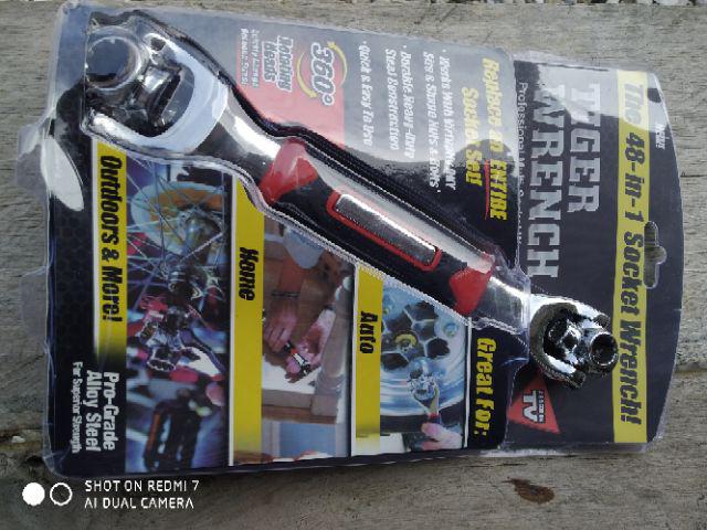 Nagada Kunci Pas Tiger Kunci Pas 48 In 1 Universal Wrench Socket Wrench Aaa