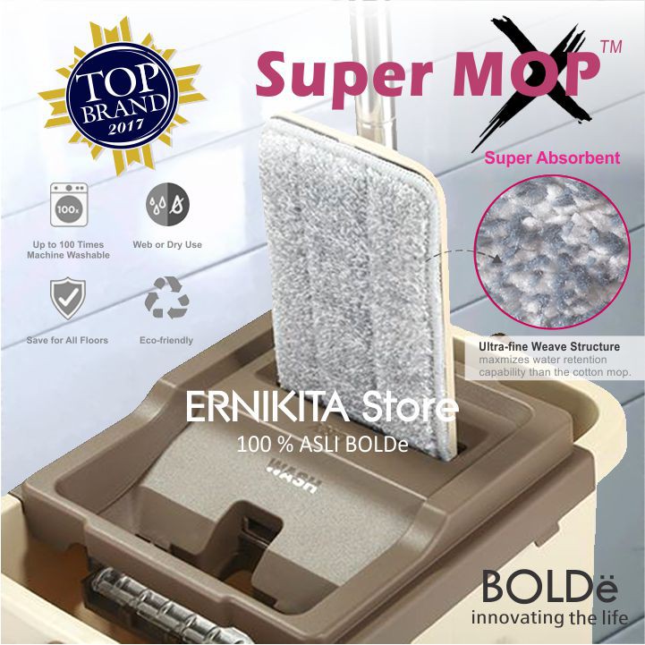 BOLDe SUPERMOP X - Alat Pel Flat Peras Bilas