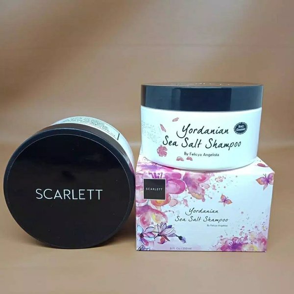 [COD] Scarlett Whitening Yordanian Sea Salt Shampoo Anti Rambut Lepek &amp; Kusam - 250ml ORIGINAL BPOM