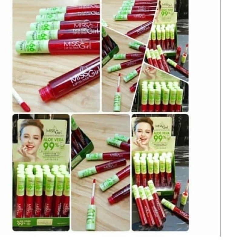 Medan Termurah Liptint Aloevera 99% Lip bibir sasimi Lip gloss