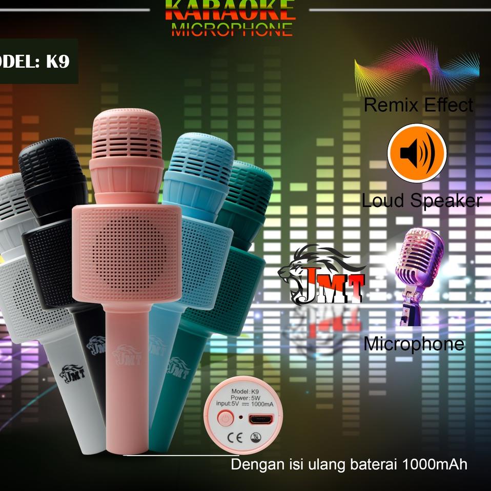♪ Mic karaoke wireless bluetooth WSTER K9 SMULE KARAOKE ◌