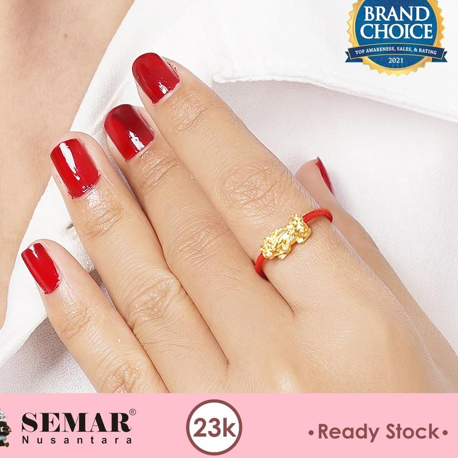 Terbaik.. Cincin Tali Emas Charm Dragon Gold 23K Gold Semar Nusantara