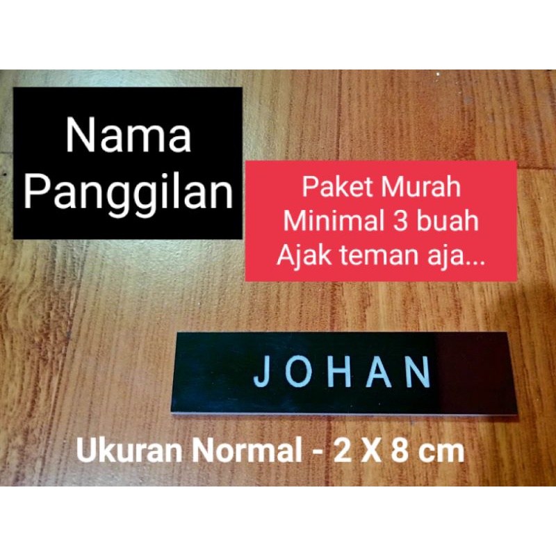 Name Tag Nama Panggilan