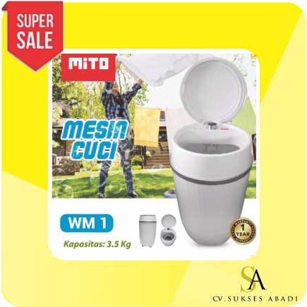 Mito Portable Mesin Cuci WM-1 1 tabung Mitochiba WM 1 /WM1 Pengering Pencuci Baju Portable Murah Sur
