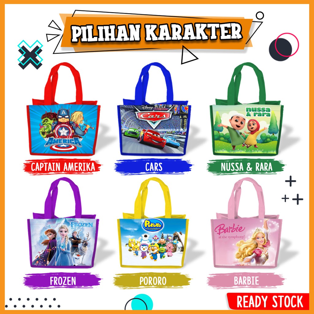 

Tas Ultah Karakter Anak Goodie Bag Souvenir Ulang Tahun Aqiqah Kartun Anak Lucu