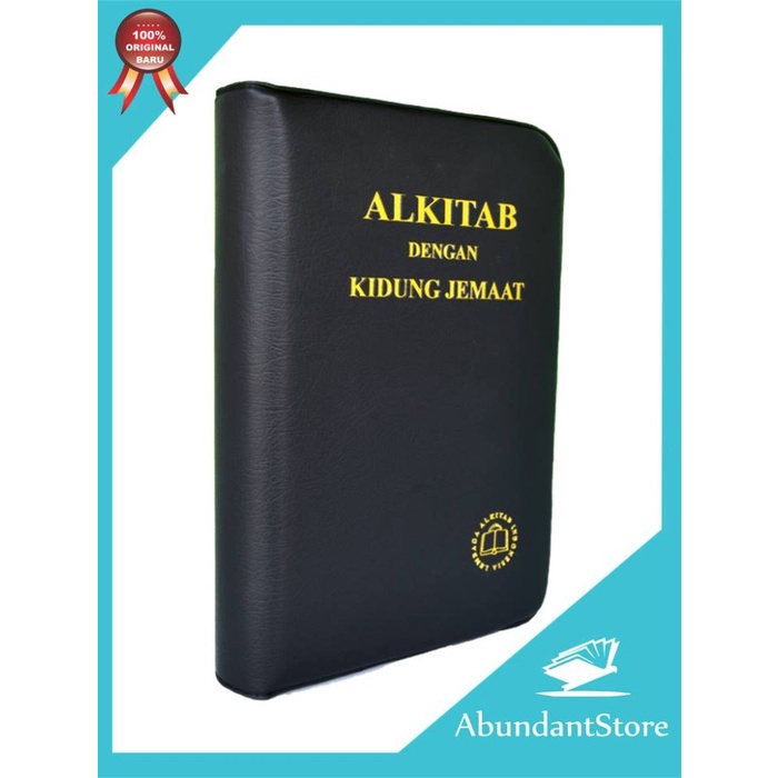 Alkitab Dan Kidung Jemaat Ukuran BESAR Sampul Kulit Imitasi Resleting