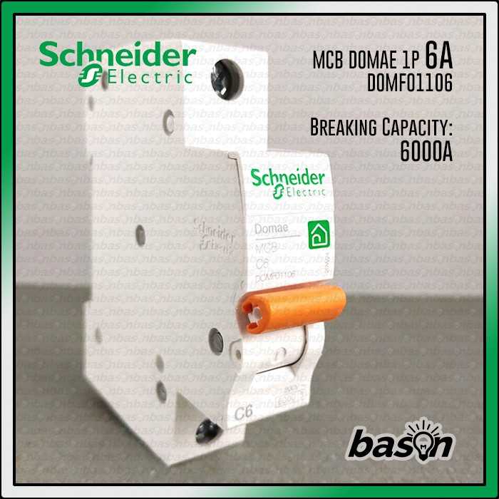 SCHNEIDER MCB Domae 1Phase 6A - circuit breaker / pemutus sikrit