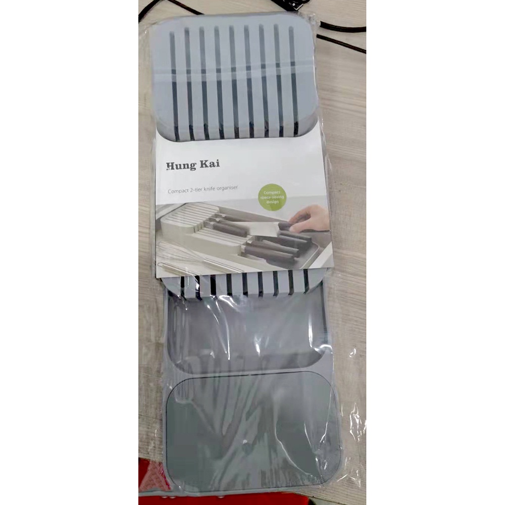 Hung Kai Rak Organizer Dapur Tempat Pisau Cutlery Knife Storage Box - PP23