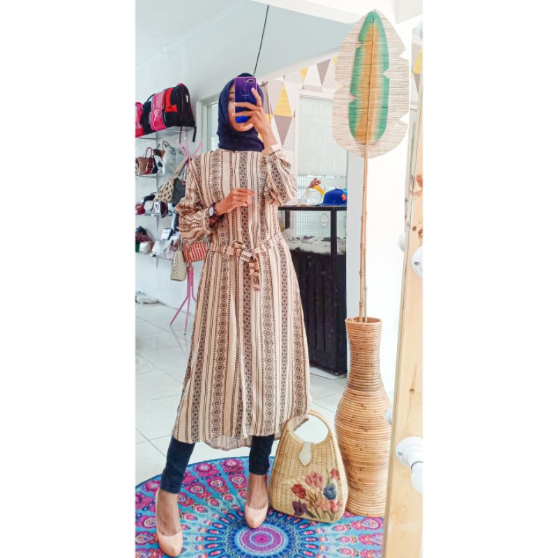 Long tumik batik etnik katun rayon