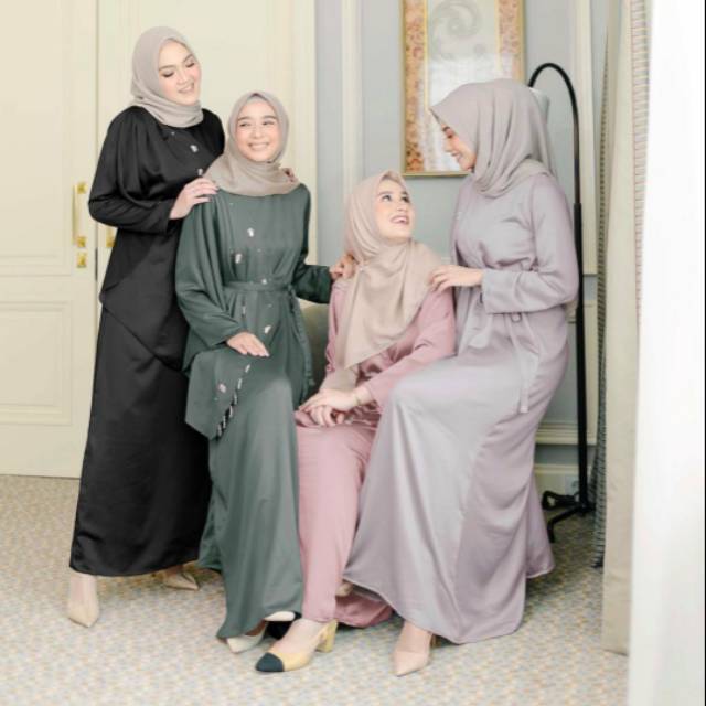 ZALIA DRESS by Vanilla Hijab S (green,pink, black, grey)