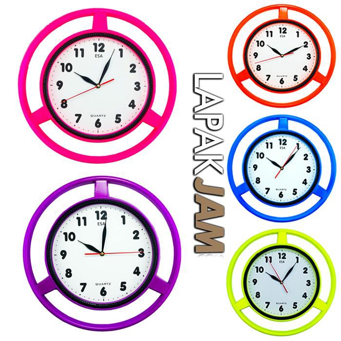 Jam Dinding Besar Murah Wall Clock Hiasan Dinding Unik ESA FLUORESCENT 365