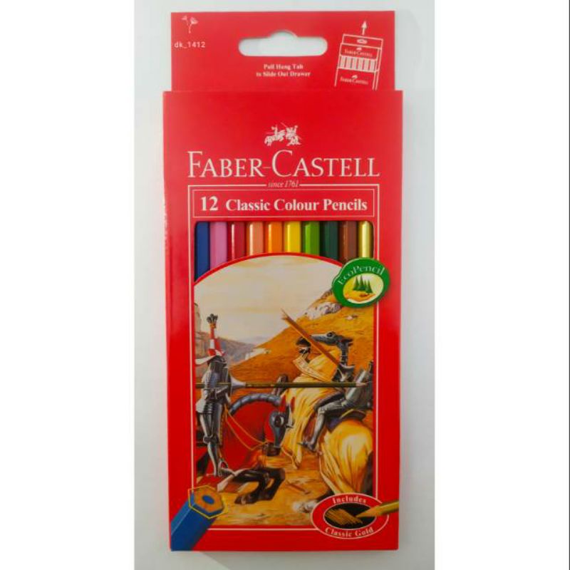 Pensil warna Faber Castel 12 warna PANJANG classic