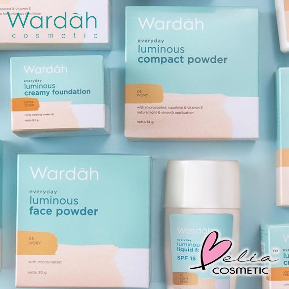 ❤ BELIA ❤ Wardah Everyday Luminous Series | Face Powder | Creamy Foundation | Compact Powder BPOM