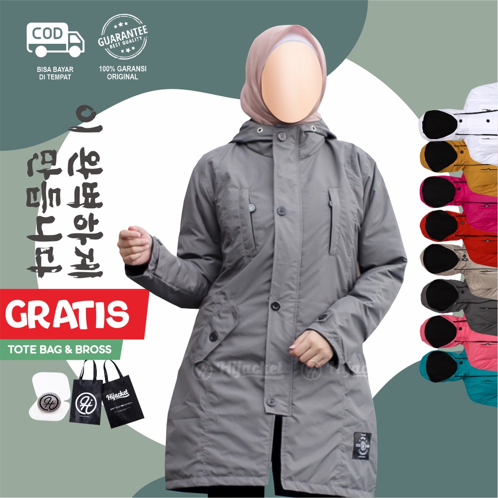 HIJACKET MUSLIMAH IXORA - HIJAKET OFIICIAL-JAKET MUSLIMAH II JAKET HIJABER II JAKET SYARI