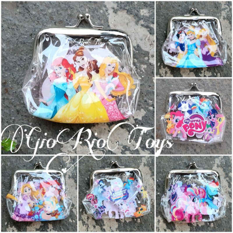 Dompet Koin Behel Bening Transparan / Dompet Behel / Dompet Koin Karakter / Dompet Anak Perempuan