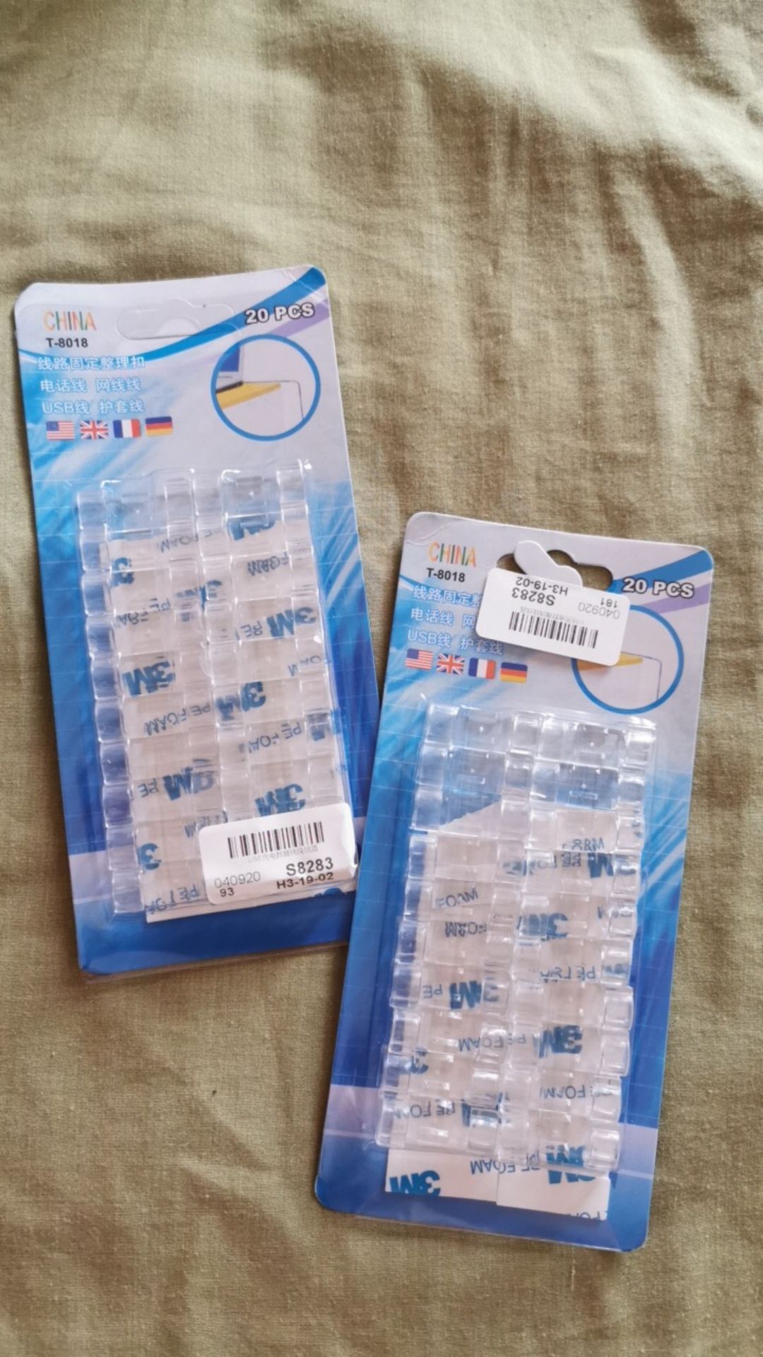 20pcs Klip Organizer Kabel Untuk Meja Kerja
