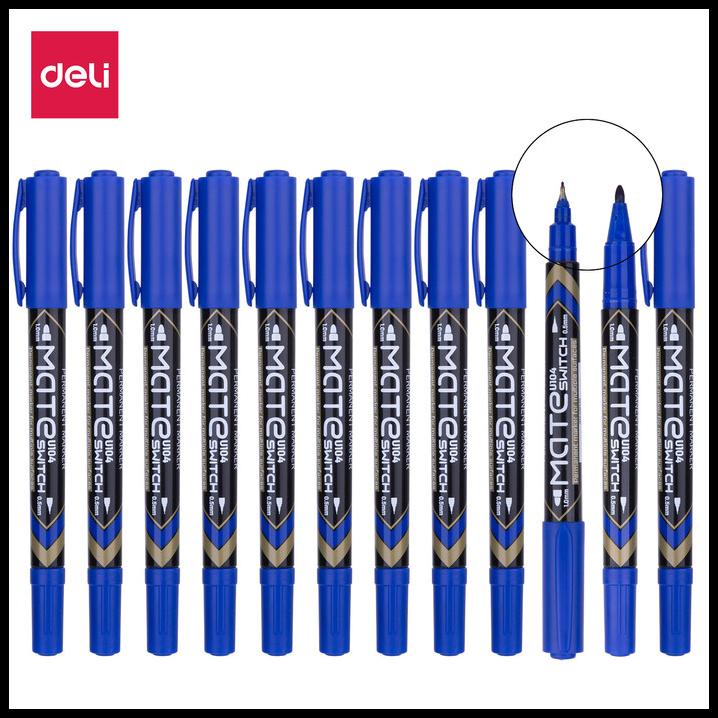 

Force | Deli Eu10430 (Box) Permanent Marker/Spidol Permanen-Biru 12 Pcs