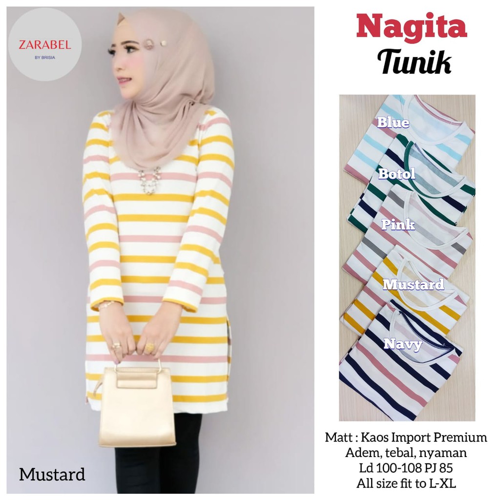 Tunik Nagita Kaos Import Premium