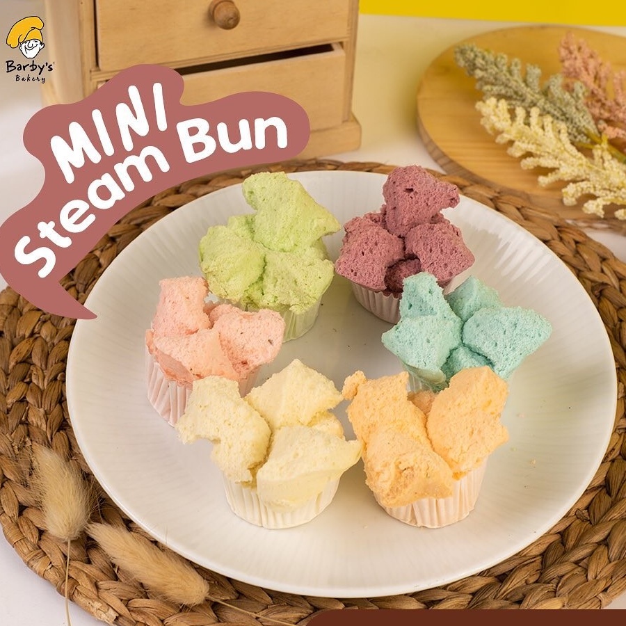 

Mini Steam Rainbow/ Kue Kukus Mini