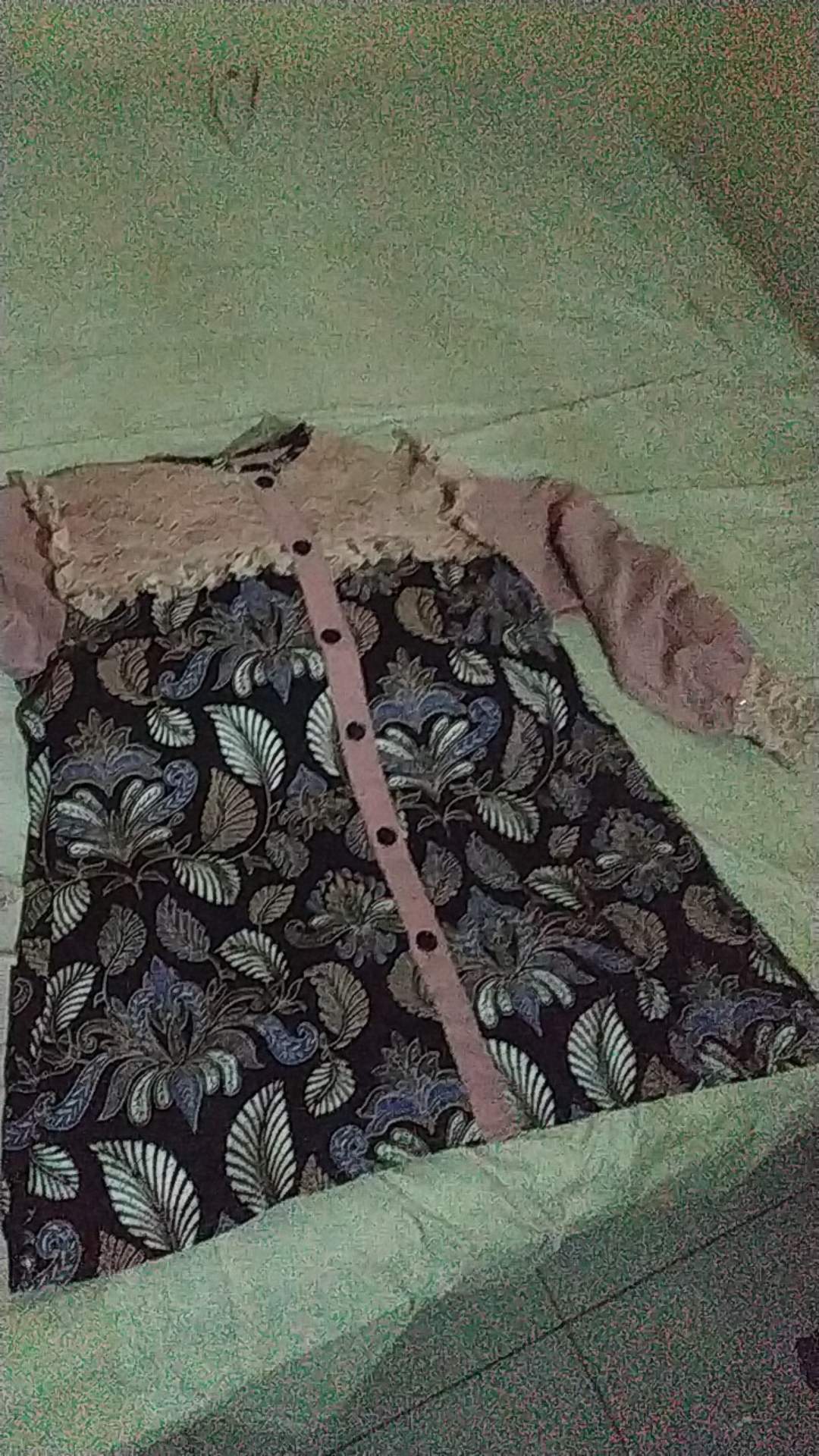 Tey-17 Batik Wanita Asj Sa Hrb026 Kenongo Kemeja Tosca Pendek