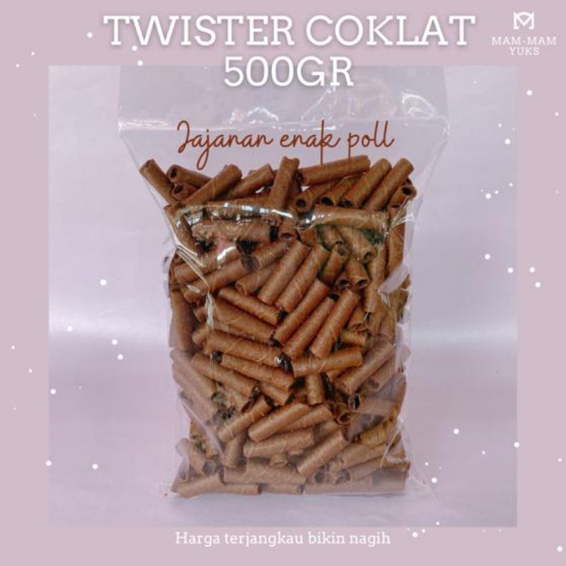 

twister coklat kiloan camilan murah enak free ongkir
