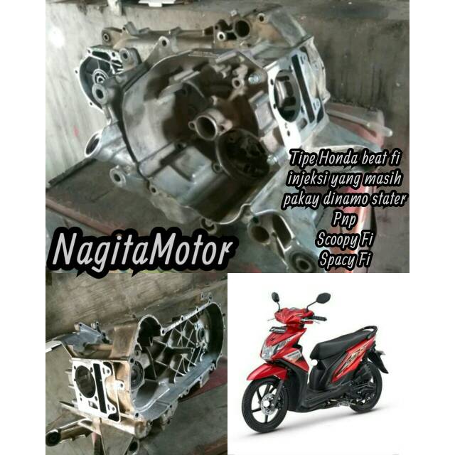 Block crankcase kiri kanan beat fi 2013 original Pnp scoopy fi spacy fi