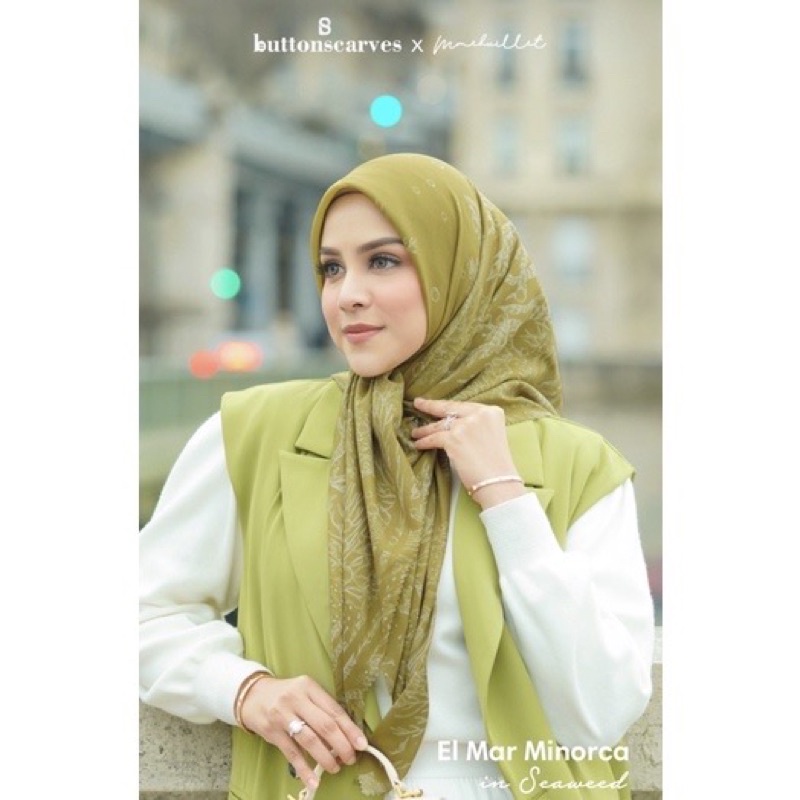 Buttonscarves EL MAR MINORCA (Seaweed, Storm, Cloudy)